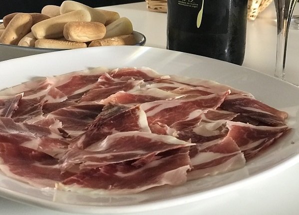 spanish ham on plate
