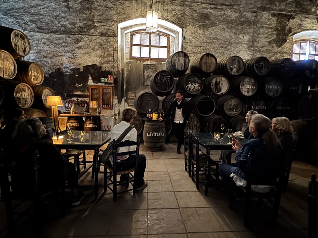 Sherry tour at Sanlucar de Barrameda at Cadiz with Annie B Spain