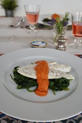 Fish with Romesco Sauce