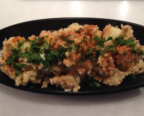 Tuna potato salad parsley